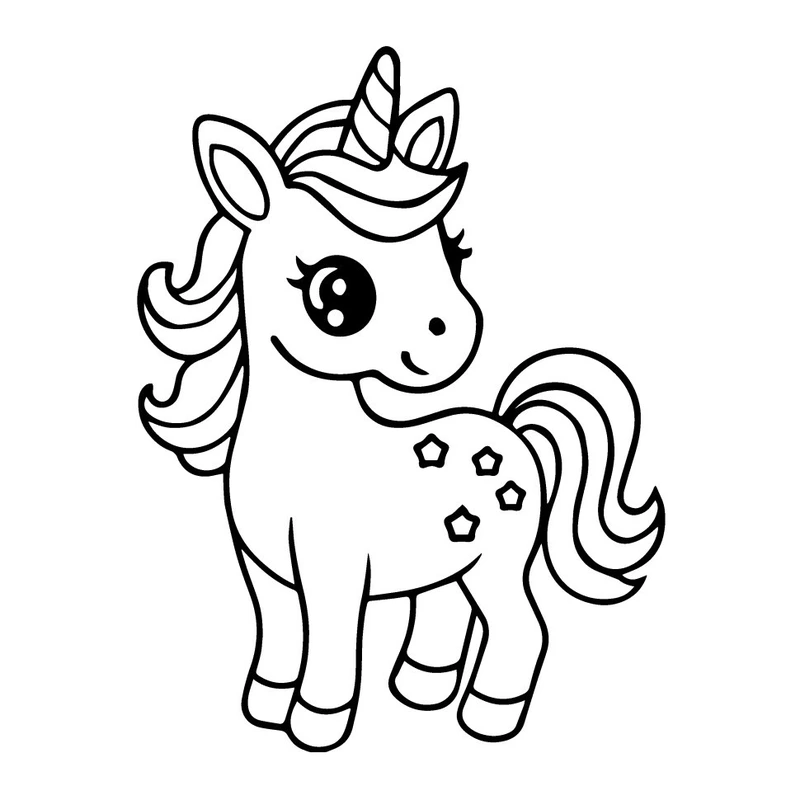 Розпис по полотну пальчиковими фарбами "Коник одноріжка" 15633-AC 25х25 см