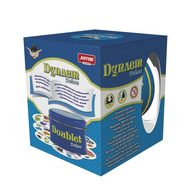 Настільна гра "Дуплет Deluxe" 1038 в металевій коробці