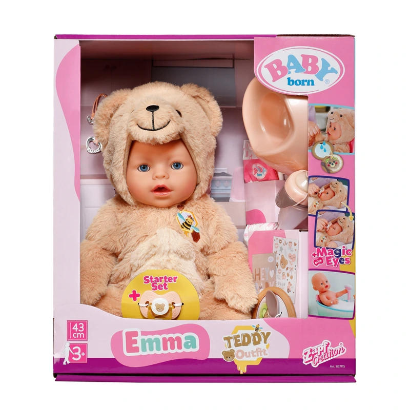 Лялька BABY BORN – ЕММА У КОСТЮМІ ВЕДМЕДИКА (43 cm, з аксесуарами)
