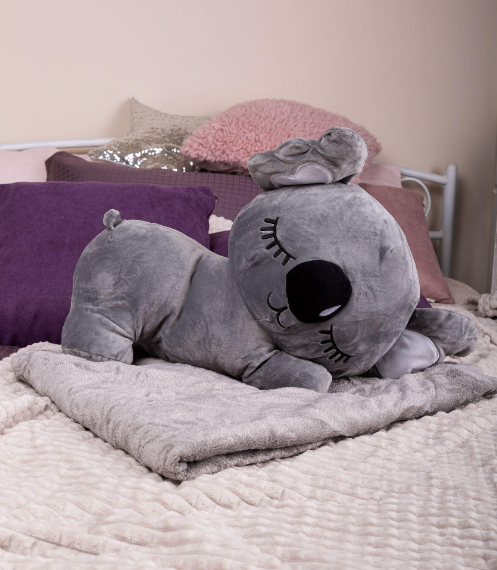 Дитяча м'яка іграшка "Коала" L1129(Grey) іграшка з пледом, розмір 50 см