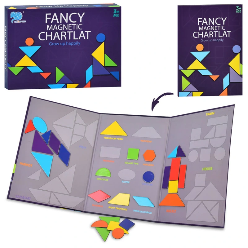 Дитяча розвиваюча гра "Магнітний танграм" 8326-2, 27 деталей