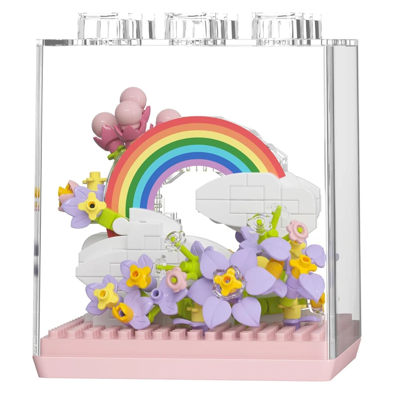 Дитячий Конструктор Flower Language 7346 у колбі, 340 деталей