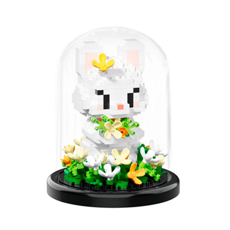 Дитячий Конструктор Кролик з квітами 7245 в колбі, 403 деталі