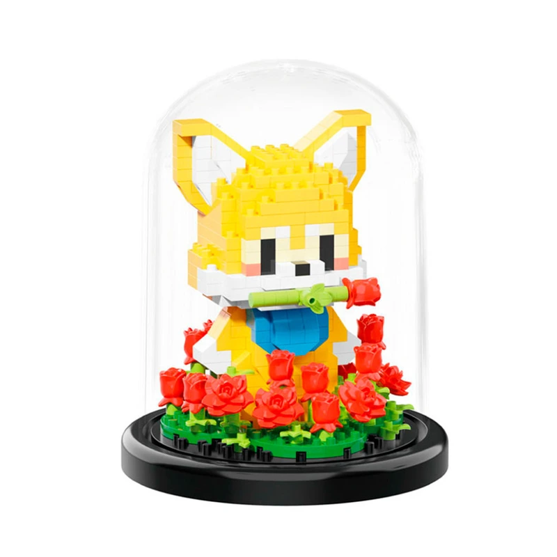 Дитячий Конструктор Лисеня з квітами 7248 в колбі, 441 деталь