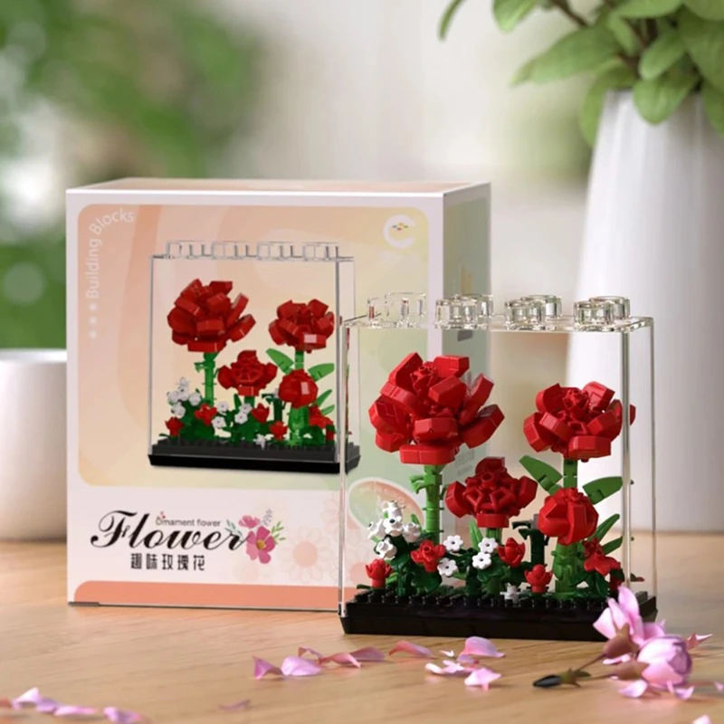 Дитячий Конструктор Ornament Flower 7376 у колбі, 308 деталей