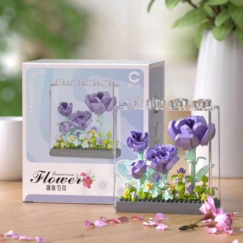 Дитячий Конструктор Ornament Flower 7378 у колбі, 308 деталей