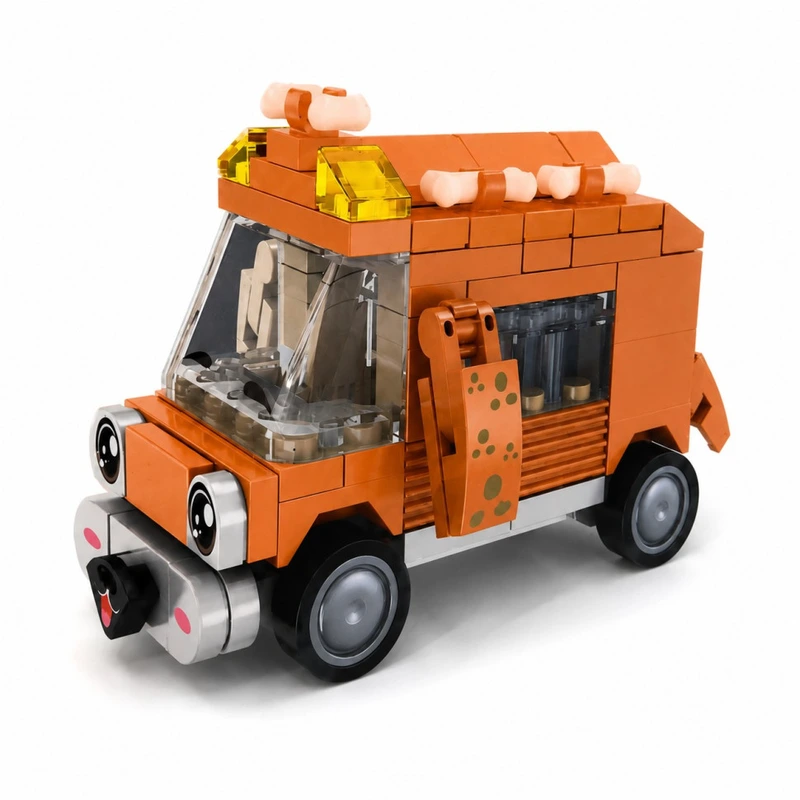 Дитячий конструктор Puppy Bus BB121E-B серії "Animal Bus", 110 деталей