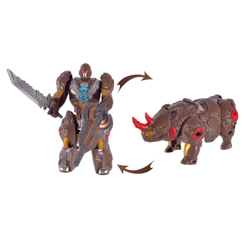 Дитячий робот-трансформер Justice Rhinos 168-82(Brown) робот-носоріг
