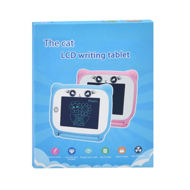 Дитячий розвиваючий LCD планшет для малювання KS666-1(Pink) 4,4 дюйми, на батарейці