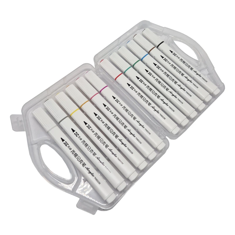 Набір акрилових маркерів Kiddy TK83150 plastic box, 12 кольорів
