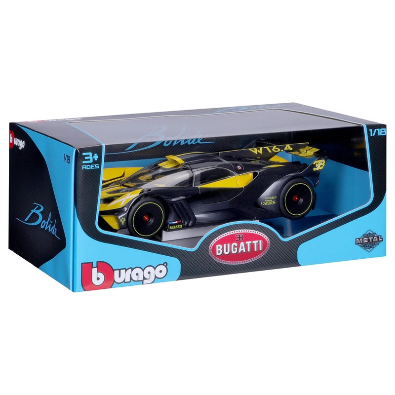 Автомодель - BUGATTI BOLIDE (чорно-жовтий, 1:18)