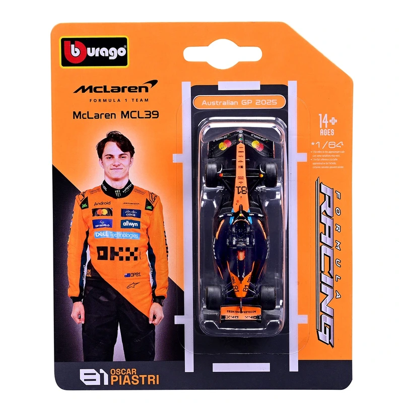 Автомодель - MCLAREN F1 MCL39 (2025) (1:64)