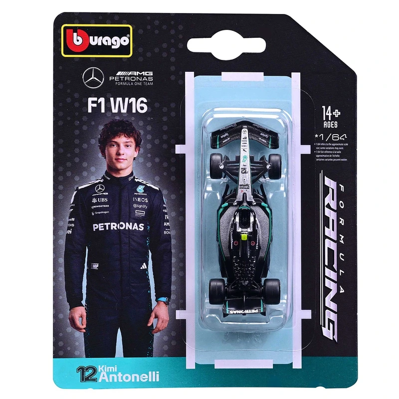 Автомодель - MERCEDES-AMG F1 W16 (2025) (1:64)