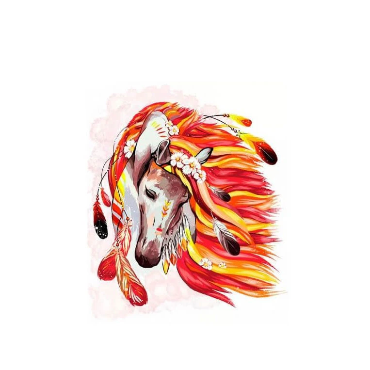 Картина за номерами "Кінь" Danko Toys KpNe-01-07 40x50 см