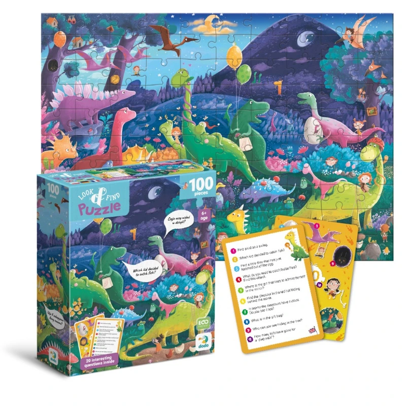 Дитячий пазл Шукай та знаходь "Країна динозаврів" 300669, 100 елементів