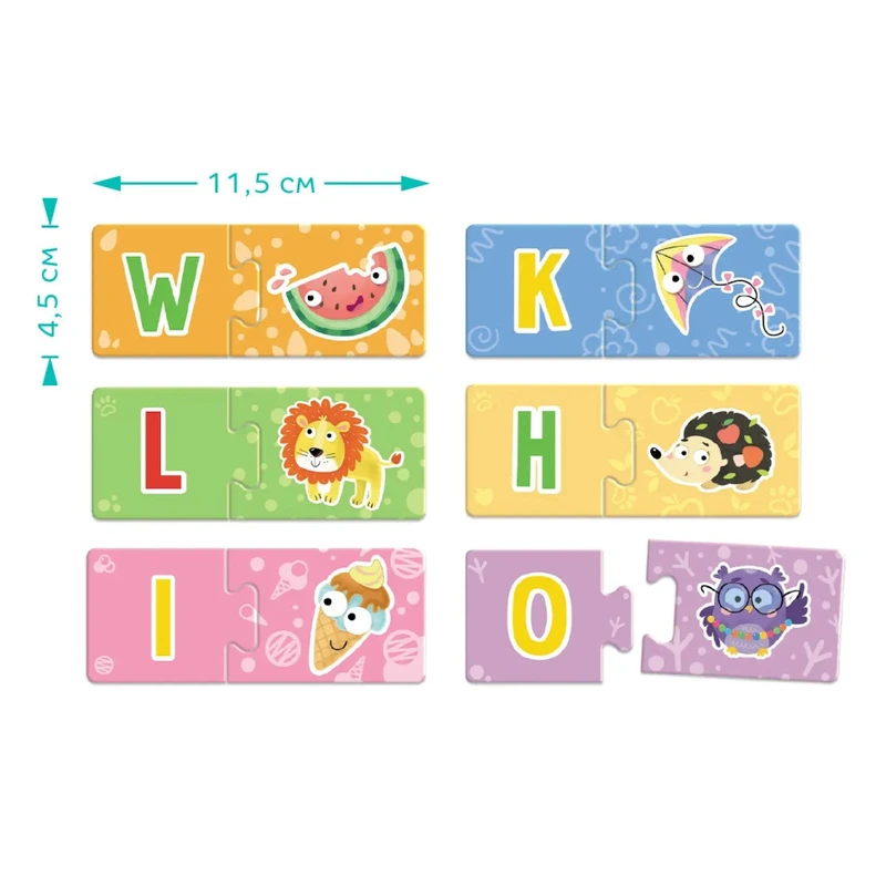 Навчальна гра-пазл "Англійська абетка" DoDo 301226, 52 ел