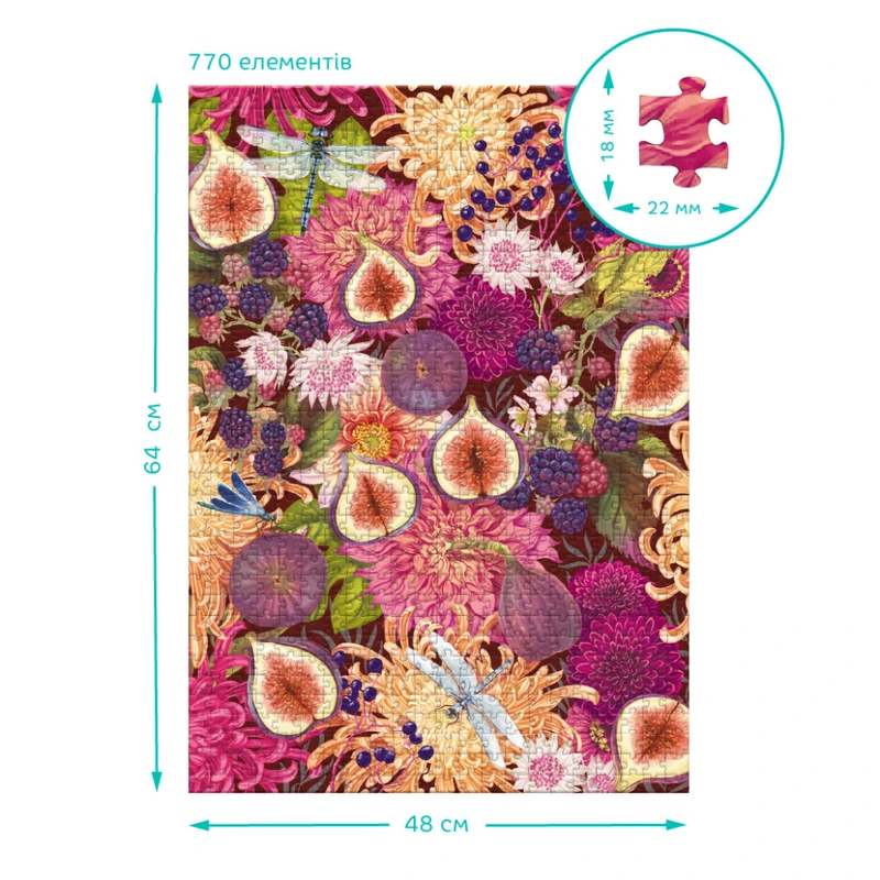 Пазл класичний Easy-XL "Ботаніка. Інжир та квіти" 300615, 770 елементів