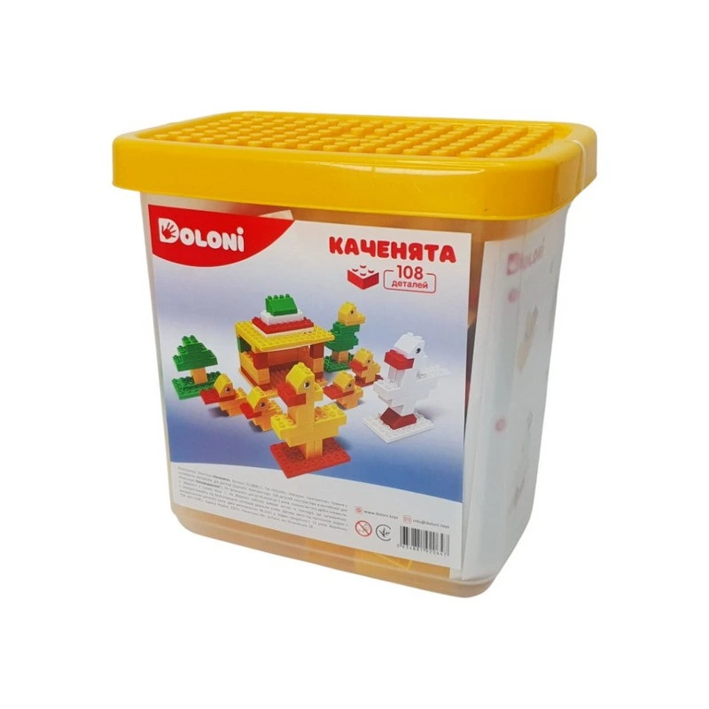 Конструктор "Каченята" 013888/11 в пластиковому боксі, 108 деталей