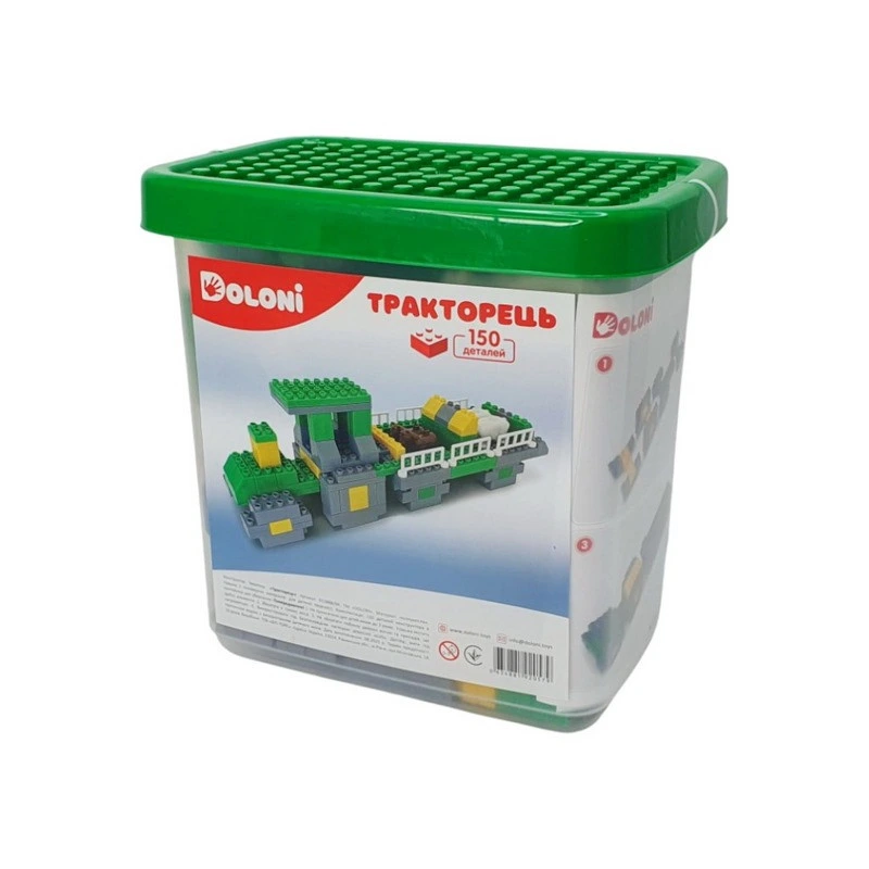 Конструктор "Тракторець" 013888/04 в пластиковому боксі, 150 деталей