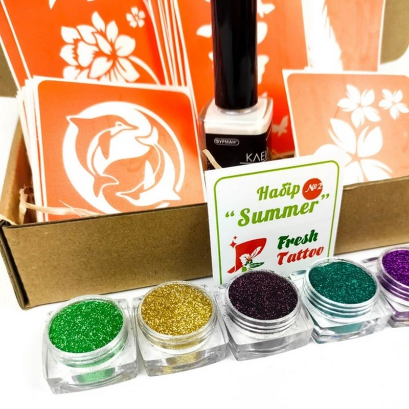 Набір для біо-тату "Літо 2.0 - гліттер" set-summer-v2-glitter