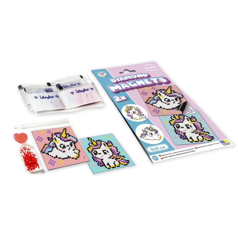 Алмазна мозаїка "Граційний метелик" Ідейка AMG1061 9x9 см