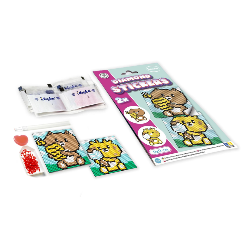 Алмазная мозаїка "Смаколики" AMS1052 на самоклеючій основі 9x9 см