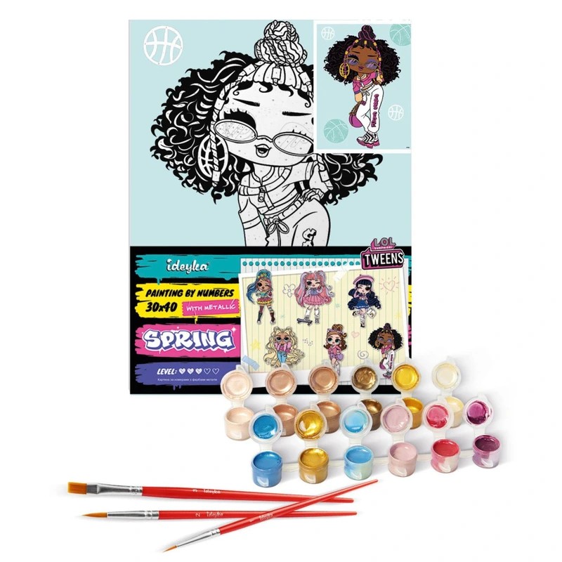 Картина за номерами "L.O.L. Surprise! Tweens Hoops Cutie" KHO6285, 30х40 см