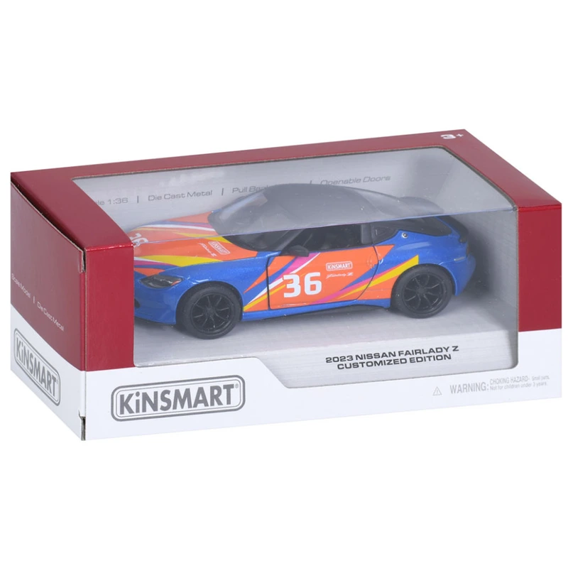 Машинка інерційна 2023 Nissan Fairlady Z KT5443WF(Blue) 1:36, 12 см, відчиняються двері