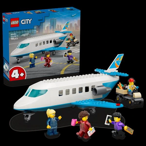 Конструктор LEGO® City Пасажирський літак - Конструктор іграшкового літака, 118 деталей (60492)