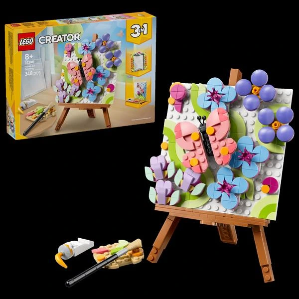 Конструктор LEGO® Creator 3 в 1 Декоративний живопис «Квіткове мистецтво», 348 деталі (31390)