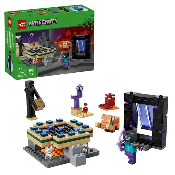Конструктор LEGO Minecraft Подорож до Нижнього світу та Порталу до Краю 192 Деталі (21584)