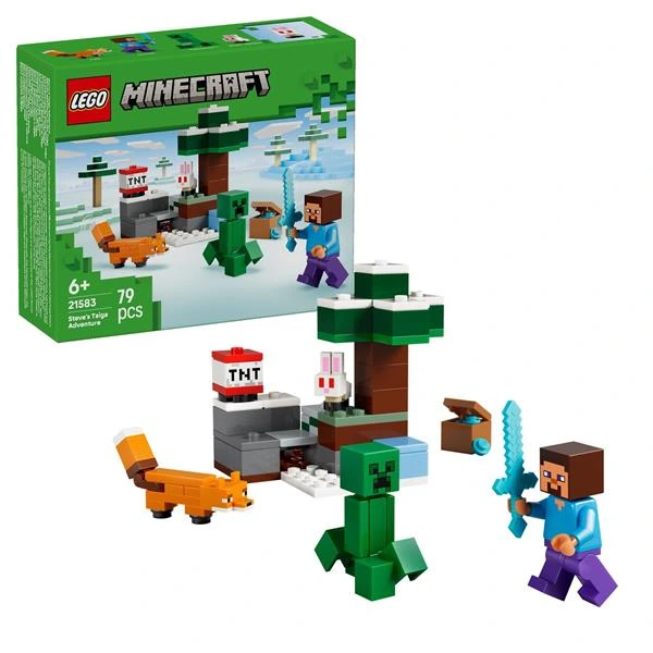 Конструктор LEGO Minecraft Пригоди Стіва в тайзі 79 Деталей (21583)