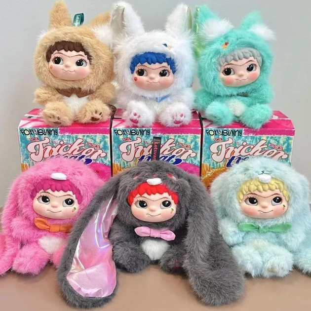 Колекційна іграшка сюрприз Letsvan / Labubu м'який брелок Wakuku Вакуку 15 см 1 з 6