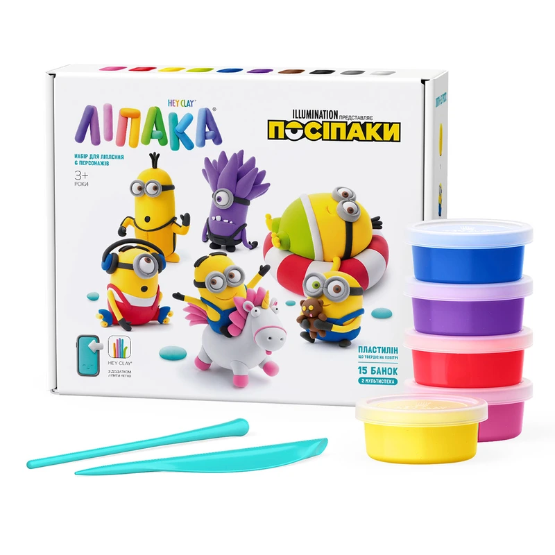Меганабір пластиліну, що самостійно твердіє, ЛІПАКА – ПОСІПАКИ