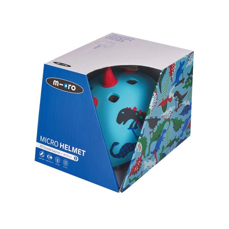 Захисний шолом MICRO -  СКУТЕРОЗАВР (48–53 cm, S, світло)