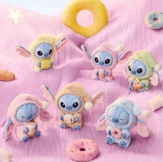 Колекційна іграшка сюрприз Miniso / Labubu м'який брелок Стіч Stitch 15 см 1 з 7
