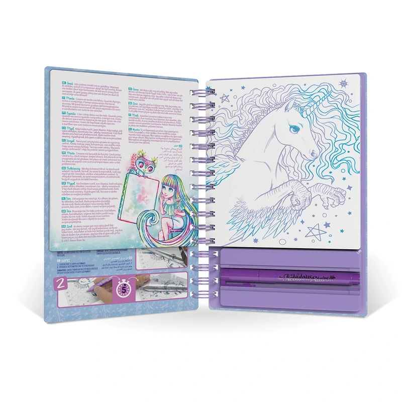 Набір для творчості NEBULOUS STARS – СКЕТЧБУК: ФАНТАЗІЙНЕ МИСТЕЦТВО З ФОЛЬГИ