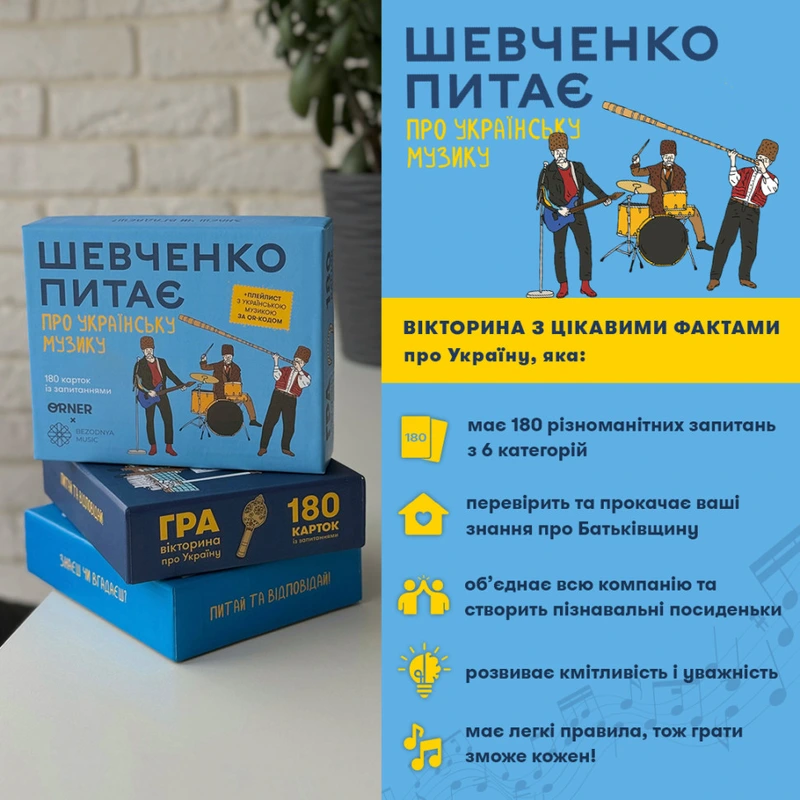 Настільна карткова гра "Шевченко питає про українську музику" orner-2221