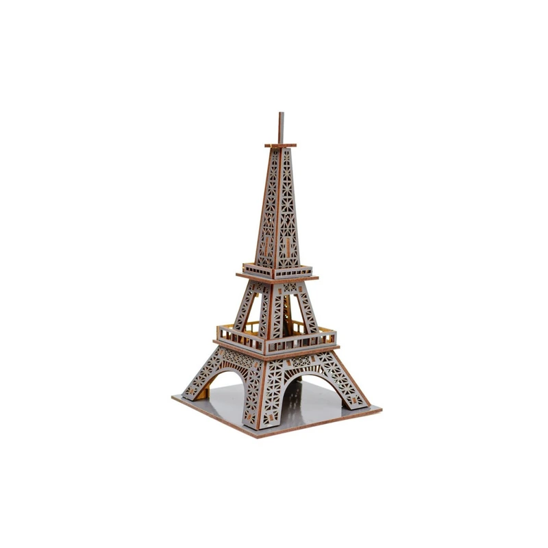 Дерев'яний 3D конструктор "Ейфелева вежа" Puz-00925, 58 деталей