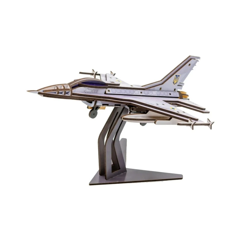 Дерев'яний 3D конструктор "F16" Арт-26913, 79 деталей