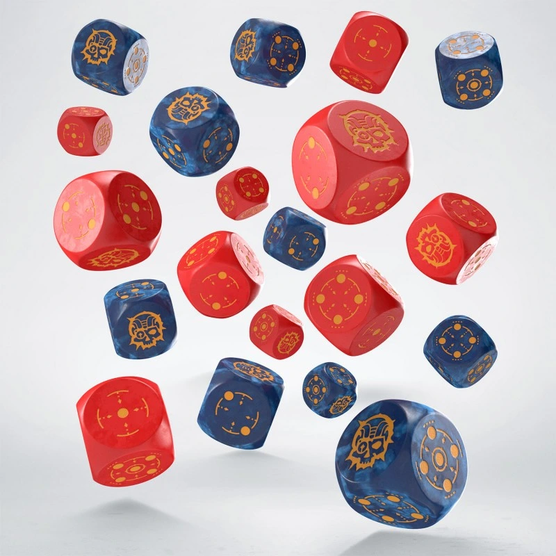 Набір кубиків Crosshairs Compact D6: Cobalt & Red Dice Set