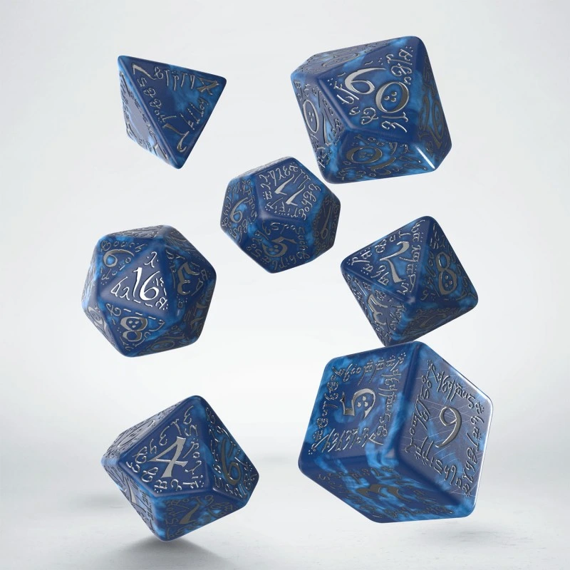 Набір кубиків Elvish Cobalt & Silver Dice Set (7)