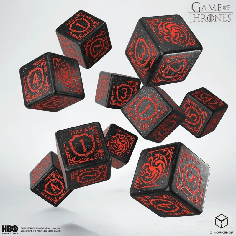 Набір кубиків Game of Thrones. Targaryen 10xD6 Dice Set