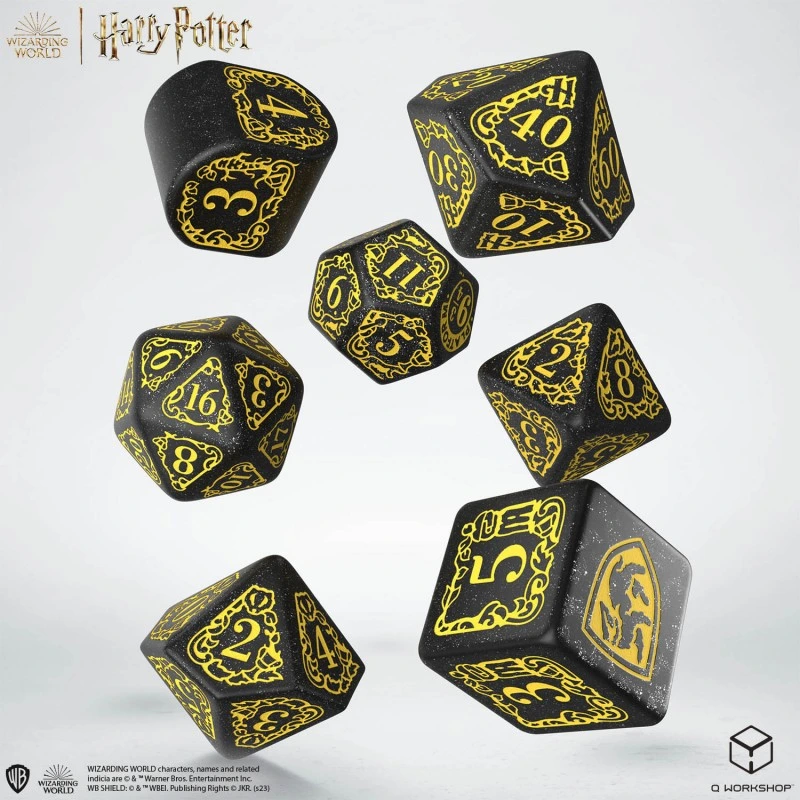 Набір кубиків Harry Potter. Hufflepuff Modern Dice Set - Black (7)