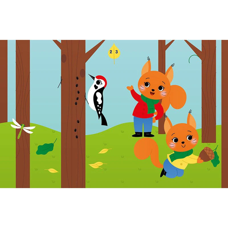 Дитяча книжка "Аплікації наліпками: Ліс" 1655010, 8 сторінок