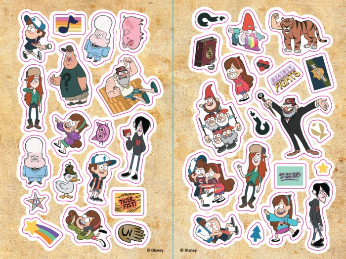 Дитяча розмальовка з наклейками. Герої: Дісней, Гравіті Фолз, Хатина Чудес 1271015 укр. мовою