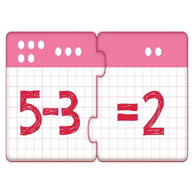 Дитячі пазли-половинки "Додавання і віднімання в межах 10" 1214012 укр. мовою