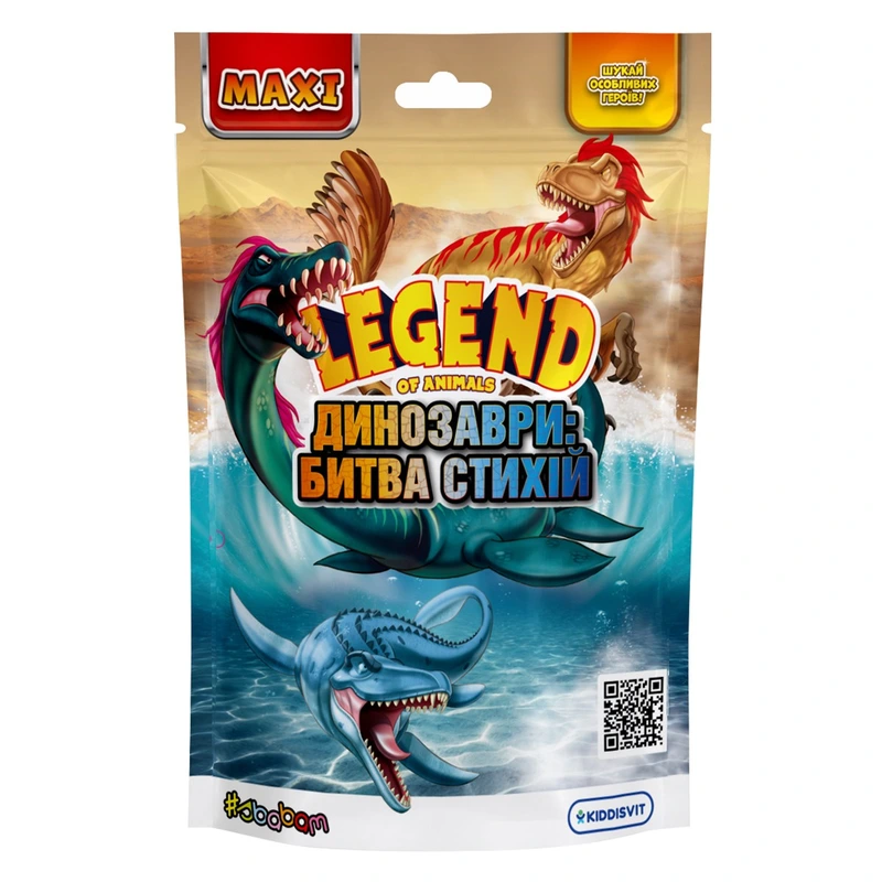 Дисплей стретч-іграшок серії "LEGEND OF ANIMALS МАКСІ" – ДИНОЗАВРИ: БИТВА СТИХІЙ (8 шт)