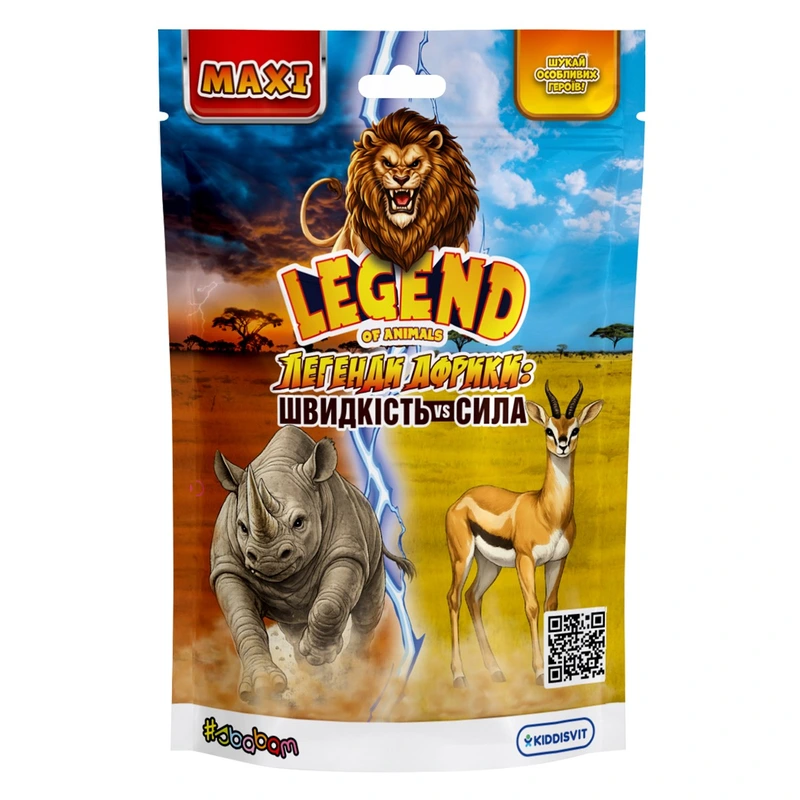 Дисплей стретч-іграшок серії "LEGEND OF ANIMALS МАКСІ" – ЛЕГЕНДИ АФРИКИ: ШВИДКІСТЬ VS СИЛА (8 шт)