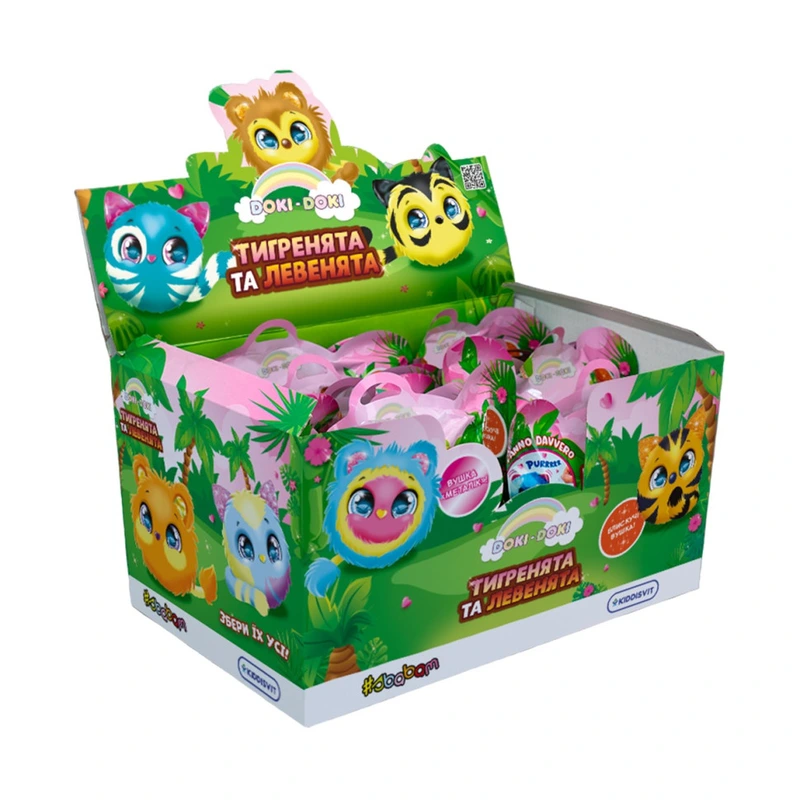 М'яка колекційна іграшка-сюрприз "Doki Doki" – ТИГРЕНЯТА ТА ЛЕВЕНЯТА (в диспл.)
